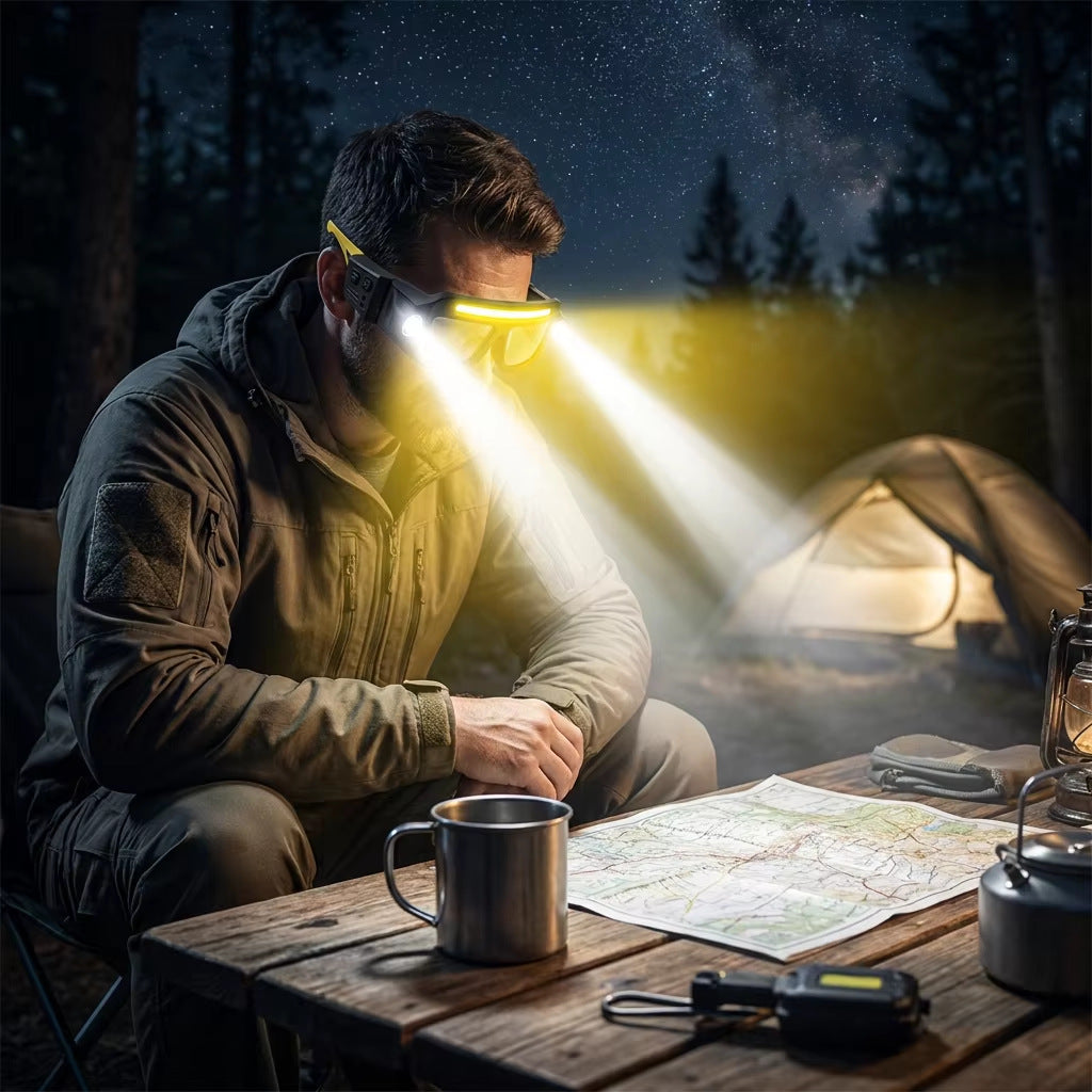Portable Sensor LED Headlight Glasses